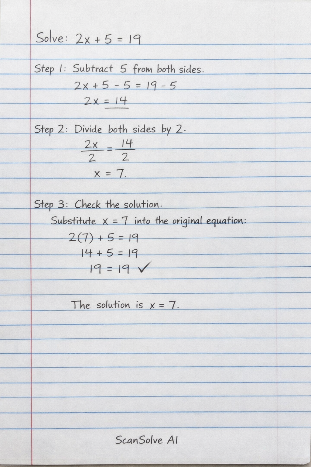 Handwritten step-by-step solution preview