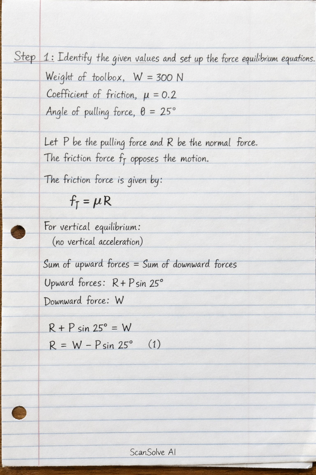 Handwritten step-by-step solution preview