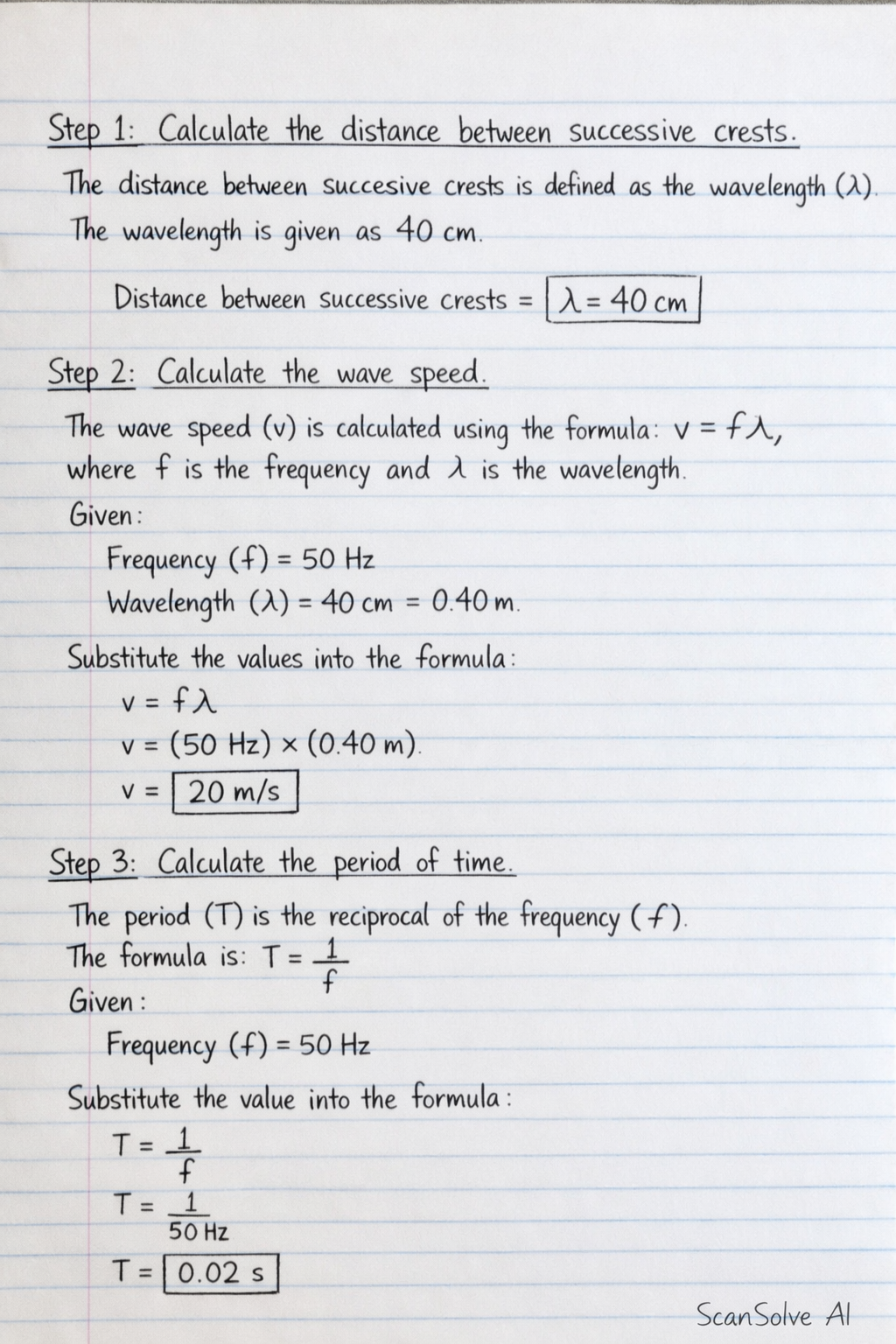 Handwritten step-by-step solution preview