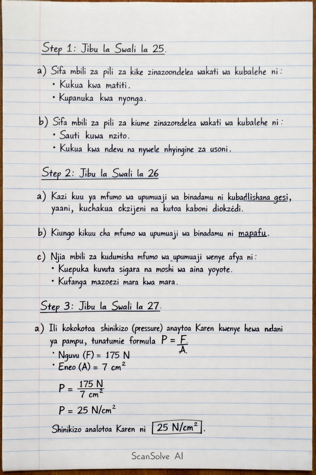 Handwritten step-by-step solution preview