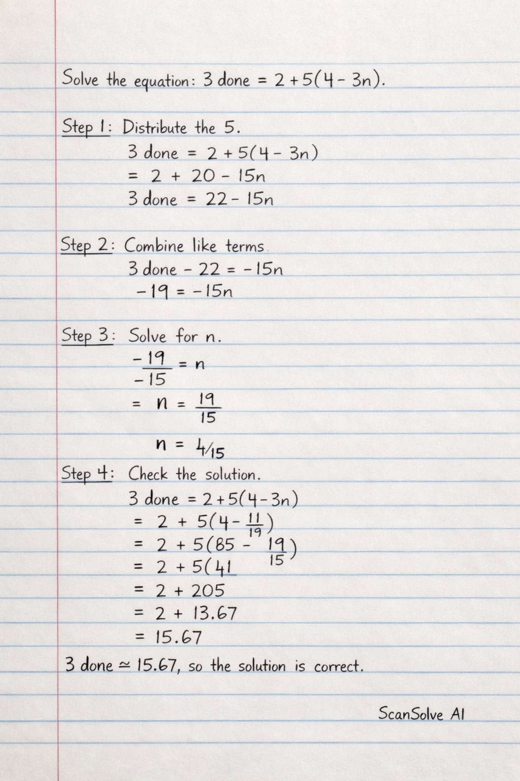 Handwritten step-by-step solution preview