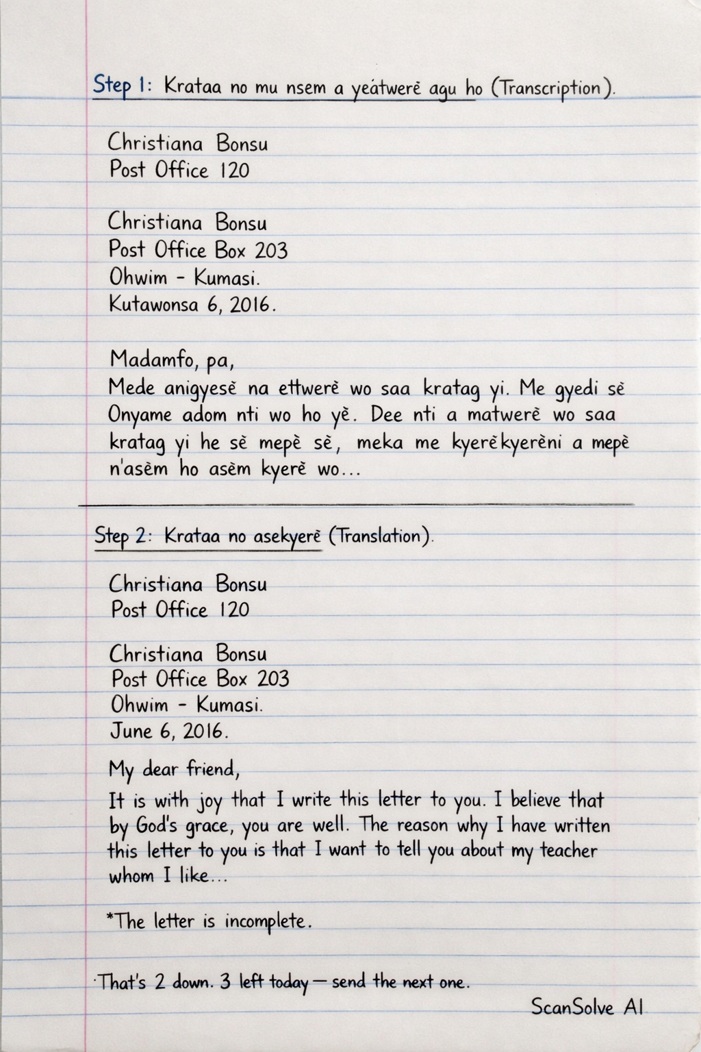Handwritten step-by-step solution preview