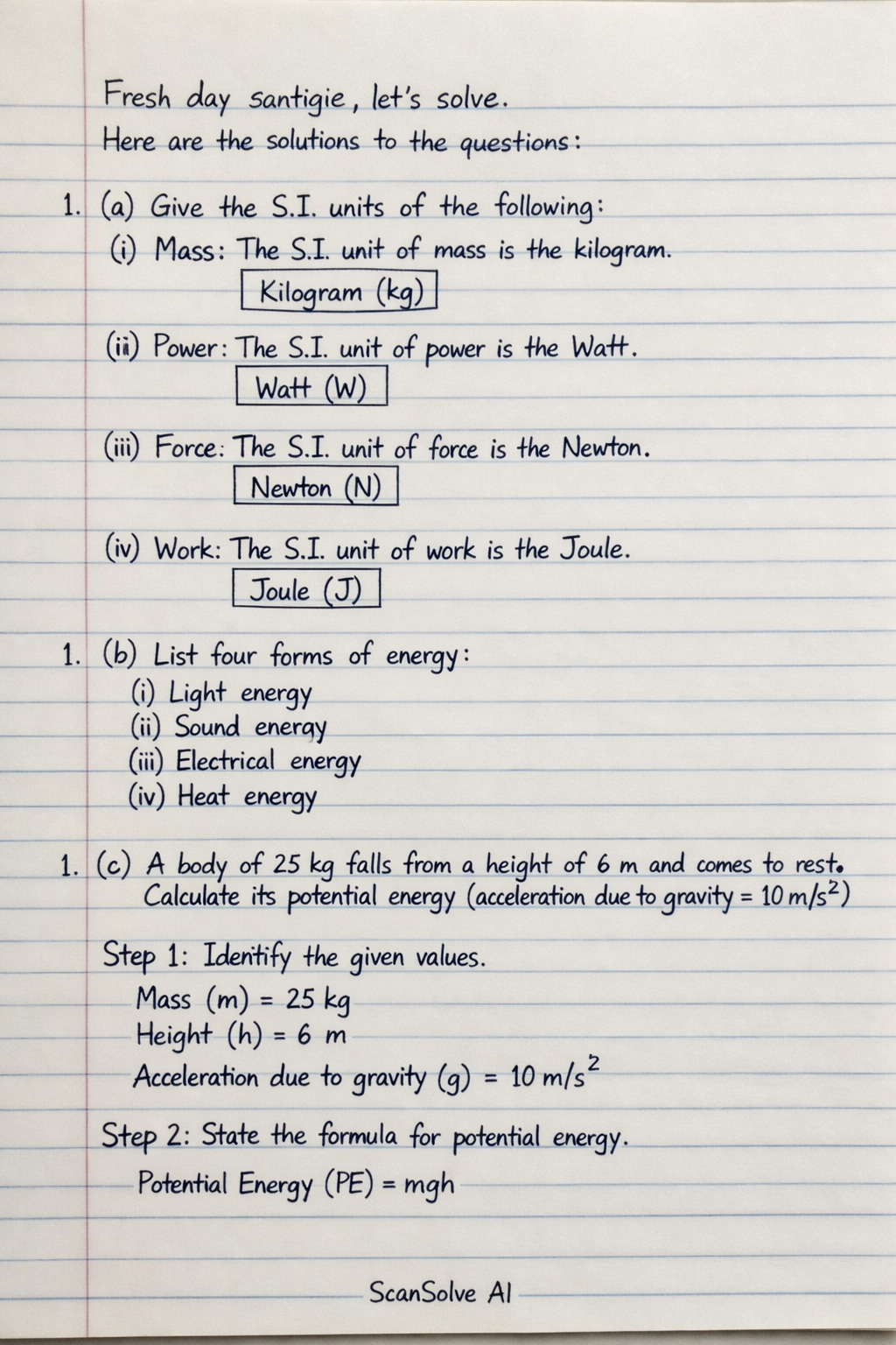 Handwritten step-by-step solution preview