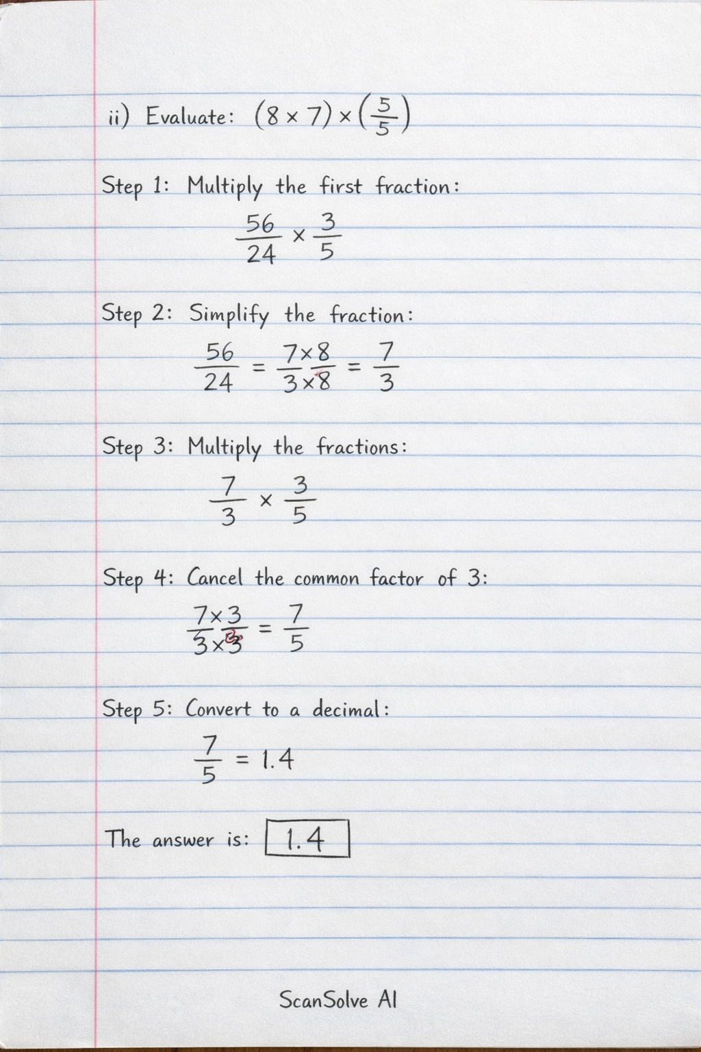 Handwritten step-by-step solution preview