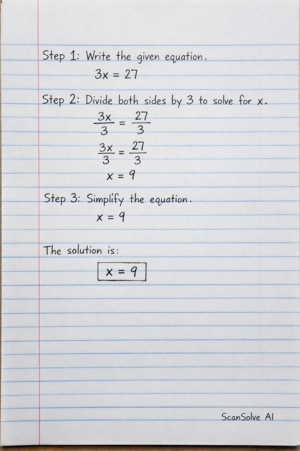 Handwritten step-by-step solution preview