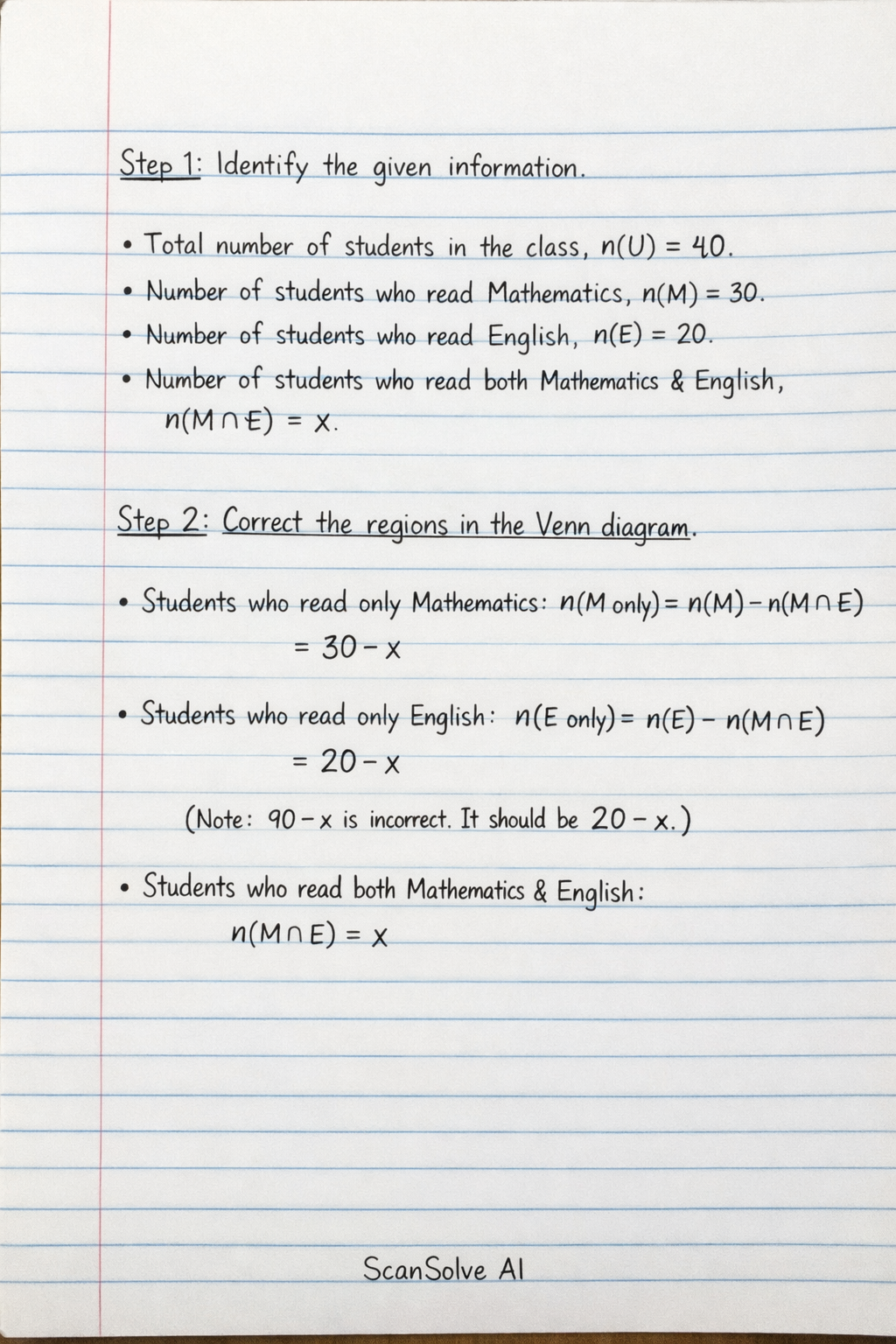 Handwritten step-by-step solution preview