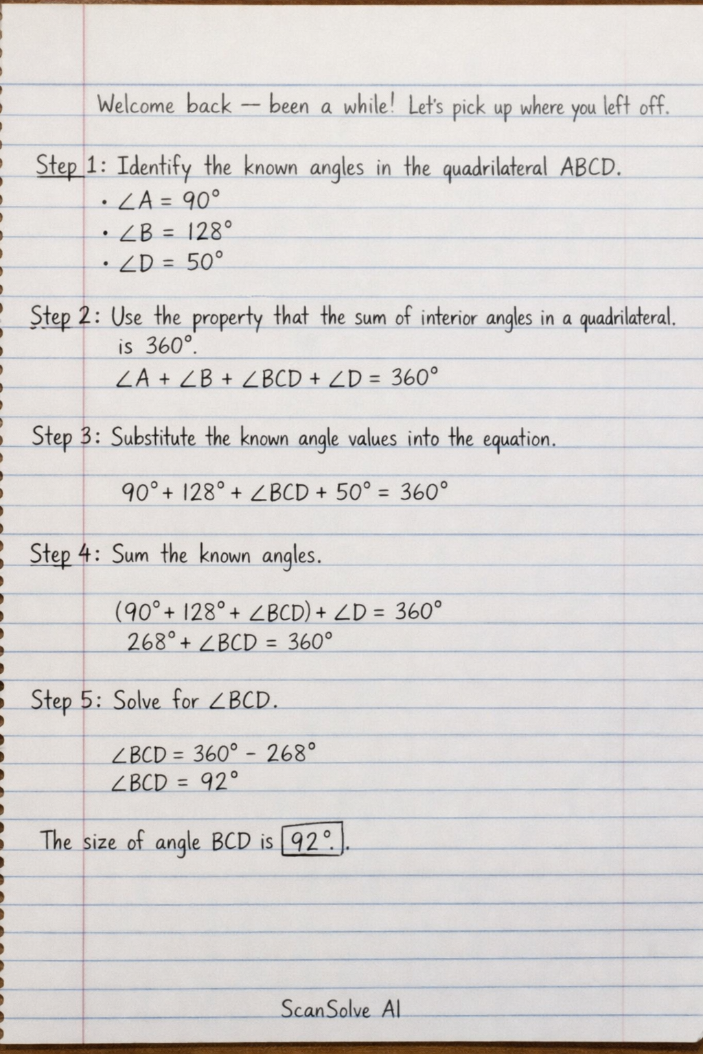 Handwritten step-by-step solution preview