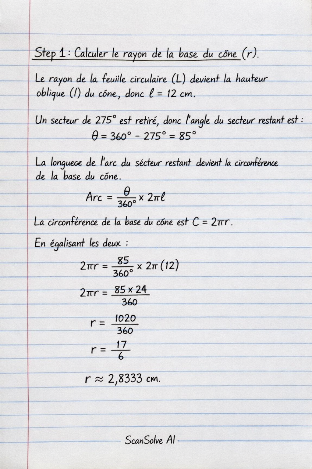 Handwritten step-by-step solution preview