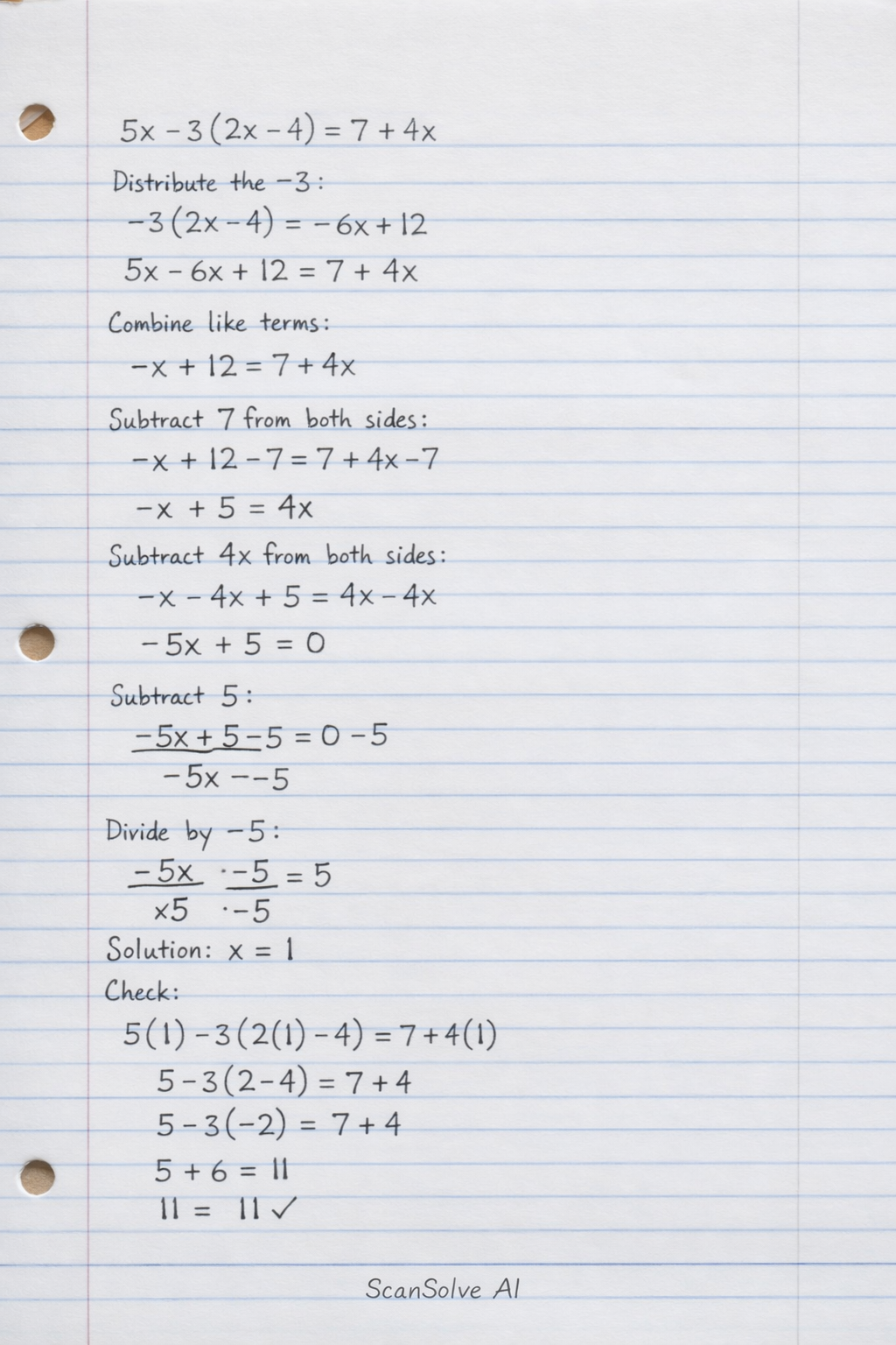 Handwritten step-by-step solution preview