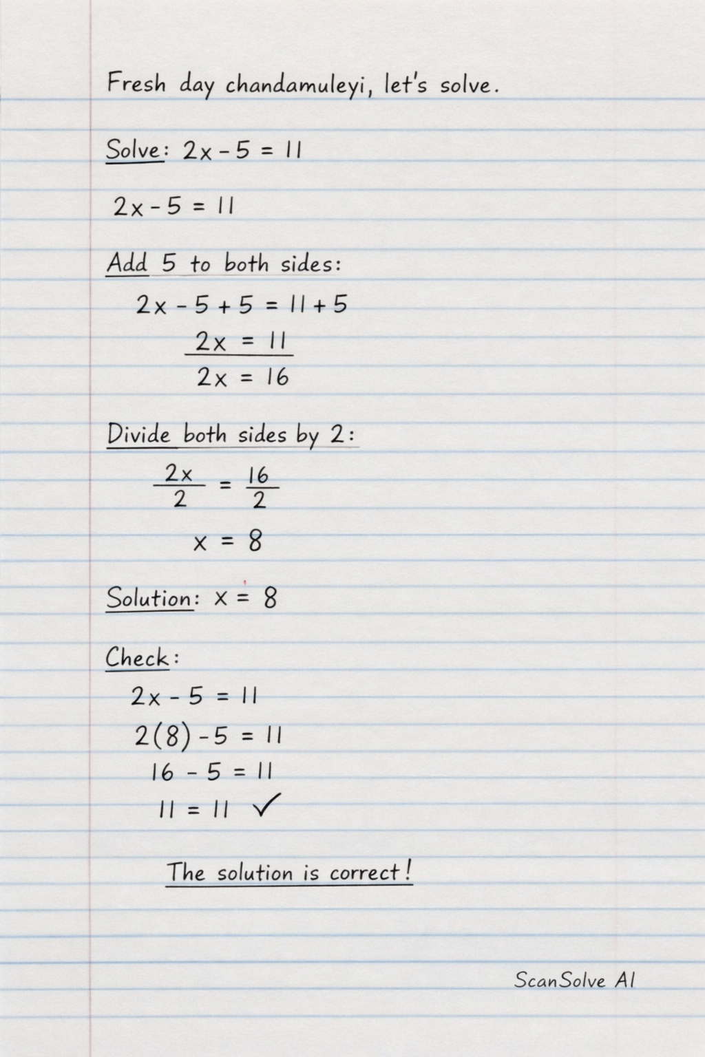 Handwritten step-by-step solution preview
