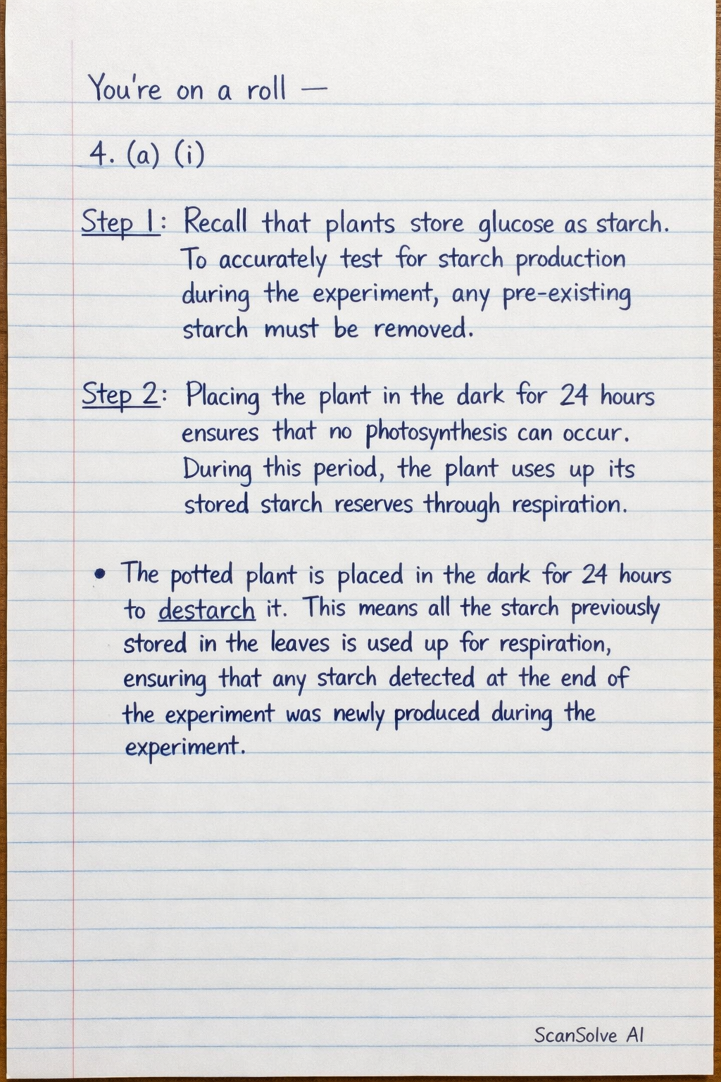 Handwritten step-by-step solution preview