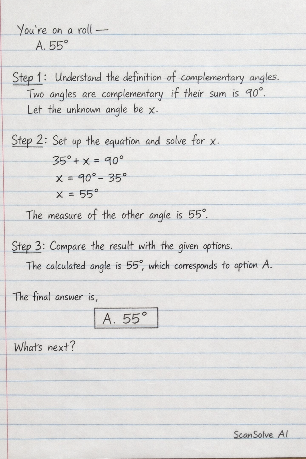 Handwritten step-by-step solution preview