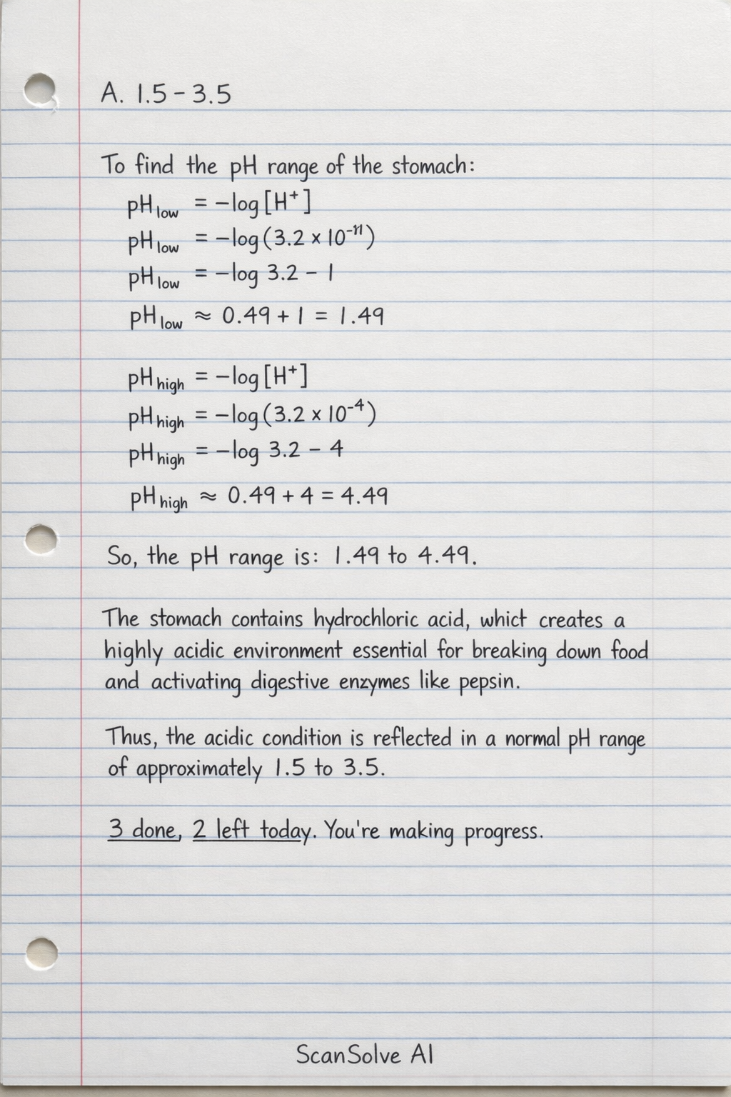 Handwritten step-by-step solution preview
