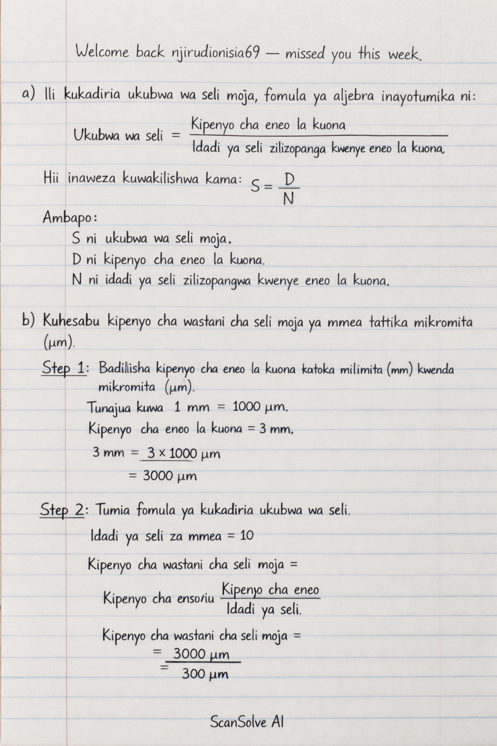 Handwritten step-by-step solution preview