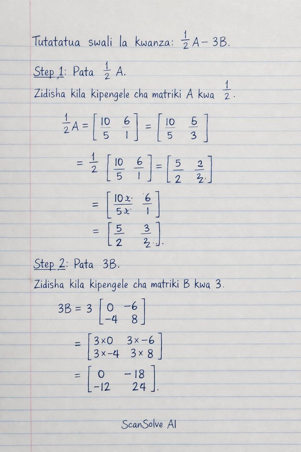 Handwritten step-by-step solution preview