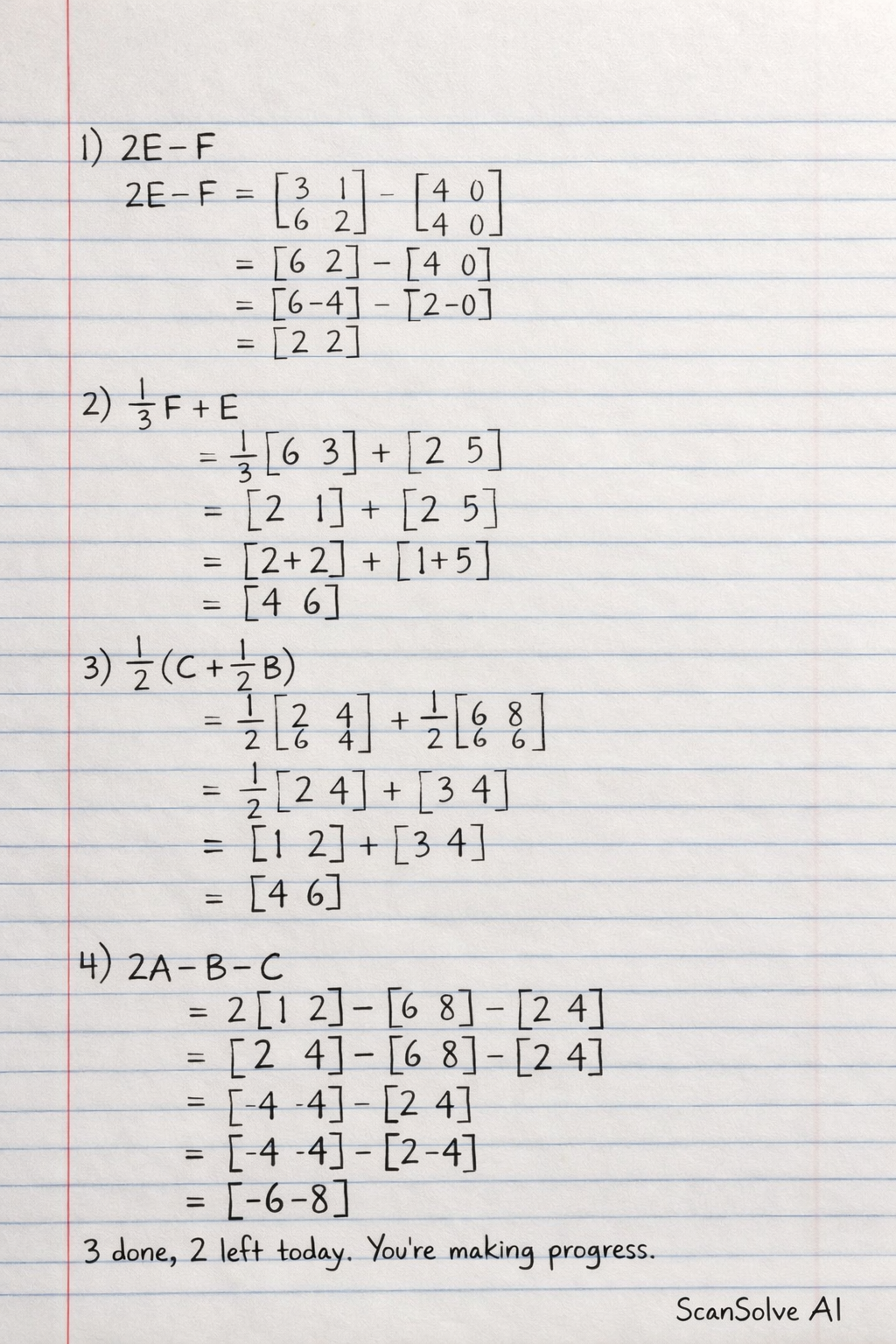 Handwritten step-by-step solution preview