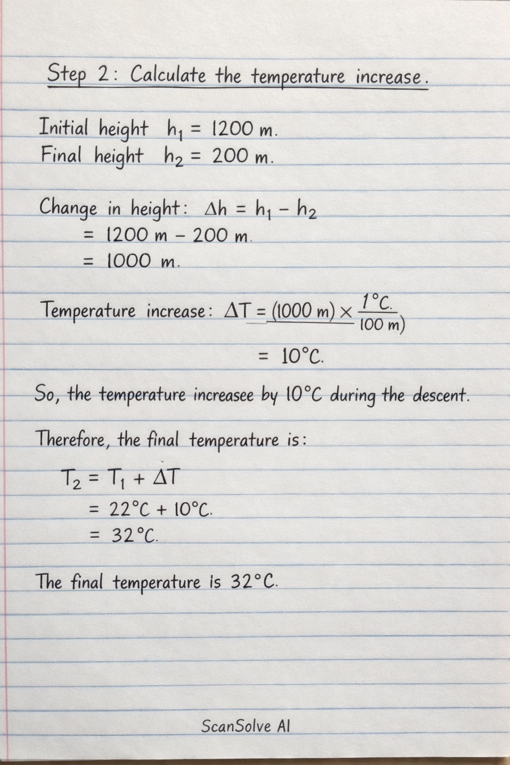 Handwritten step-by-step solution preview