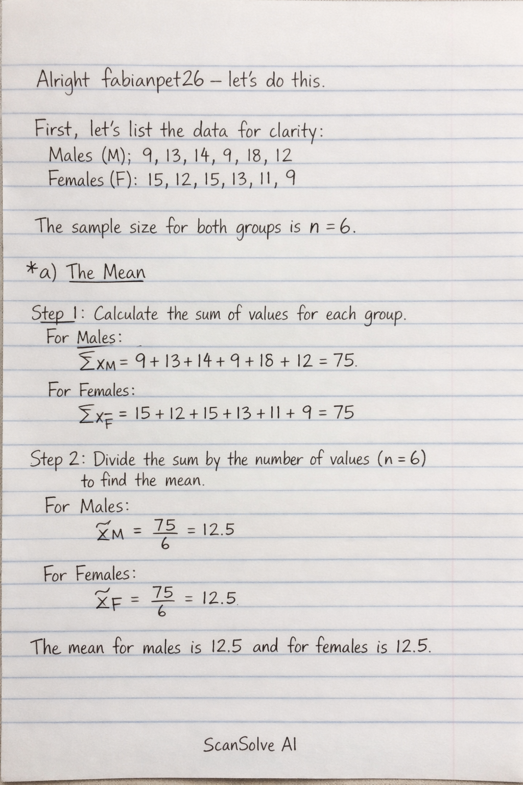 Handwritten step-by-step solution preview