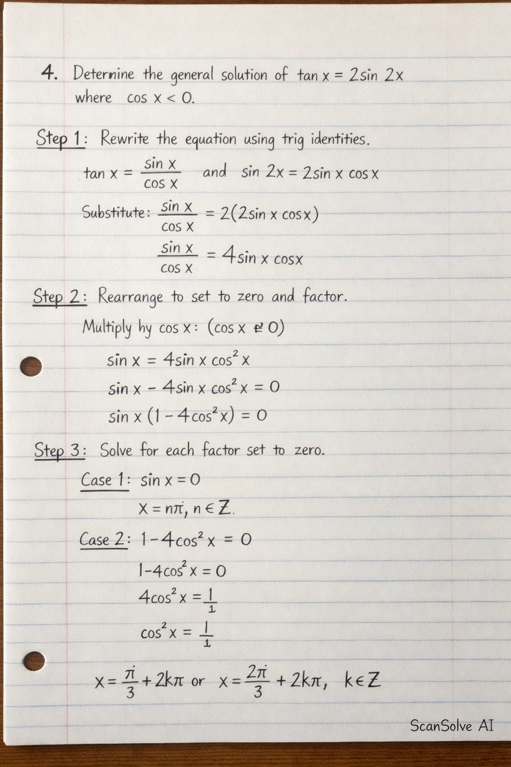Handwritten step-by-step solution preview