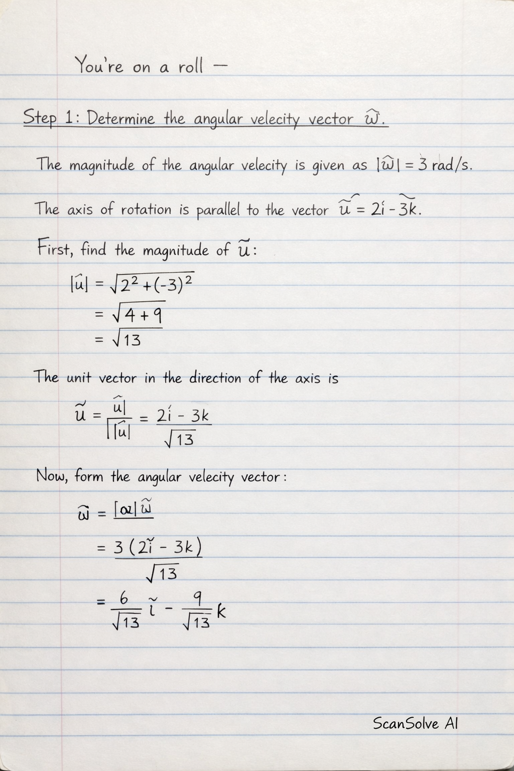 Handwritten step-by-step solution preview