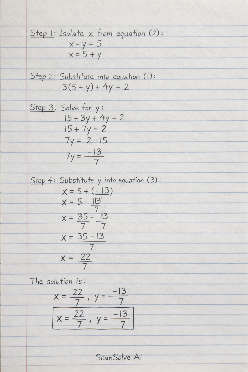 Handwritten step-by-step solution preview
