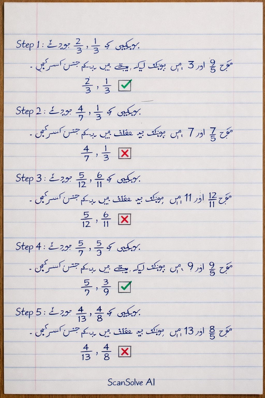 Handwritten step-by-step solution preview