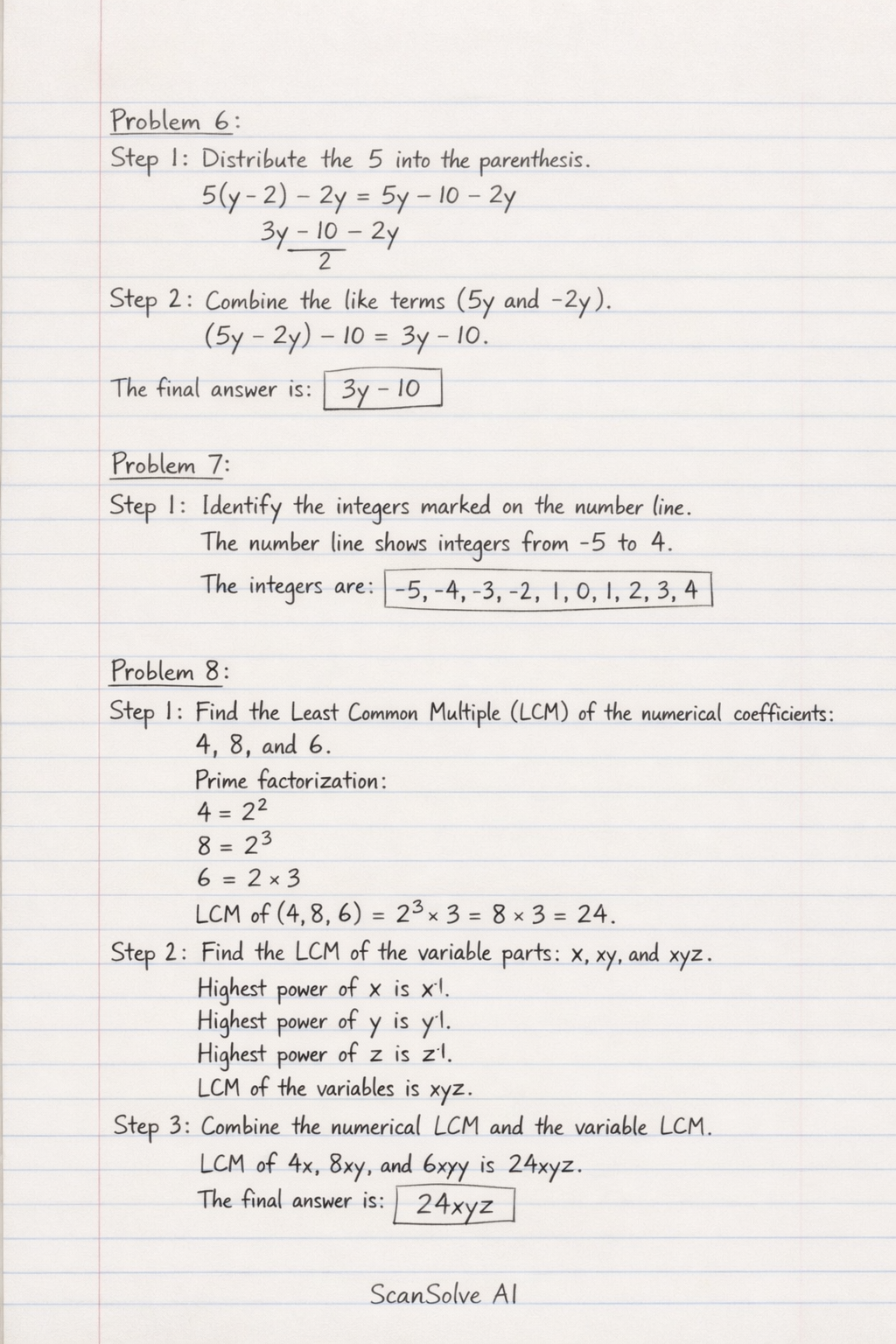 Handwritten step-by-step solution preview