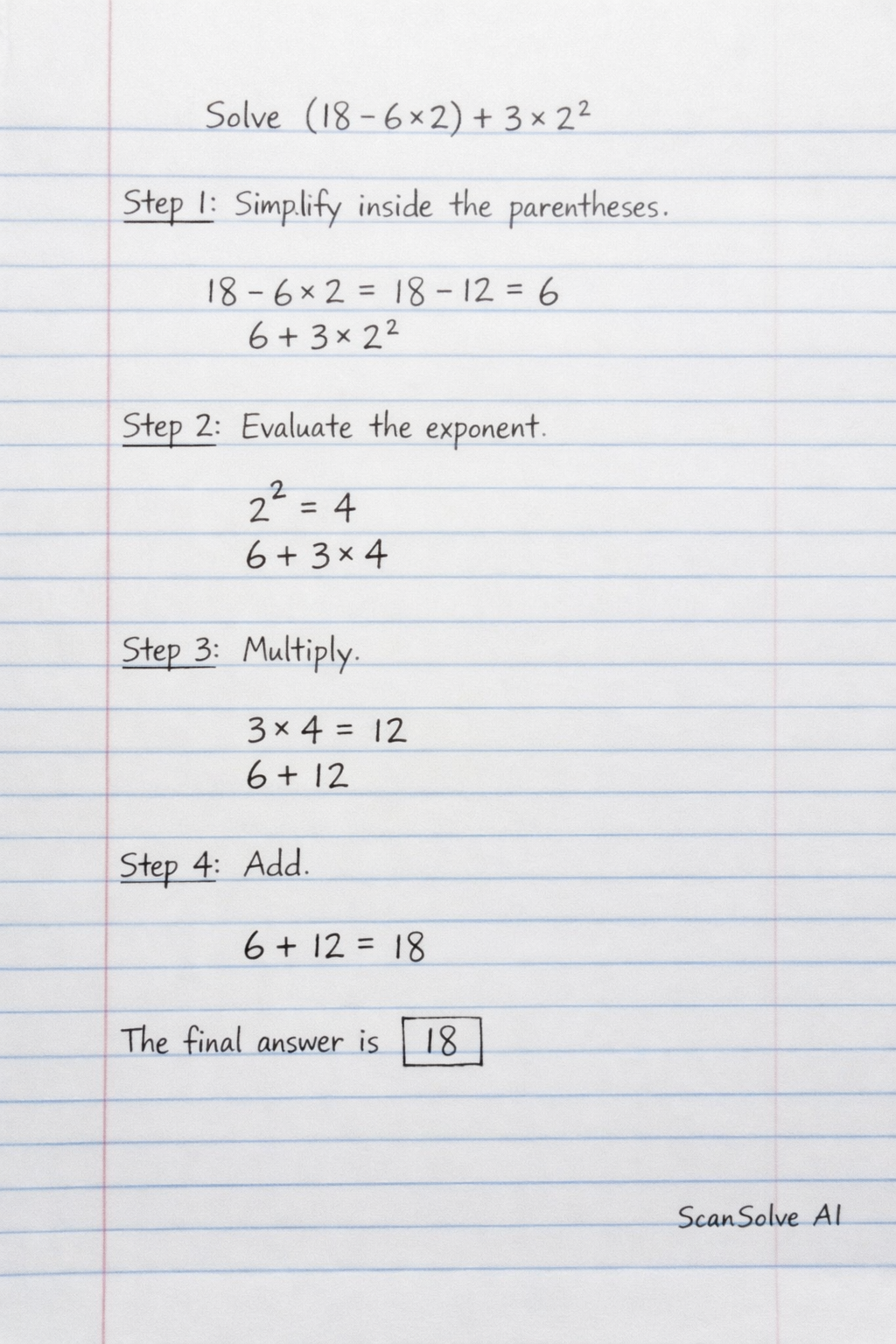 Handwritten step-by-step solution preview