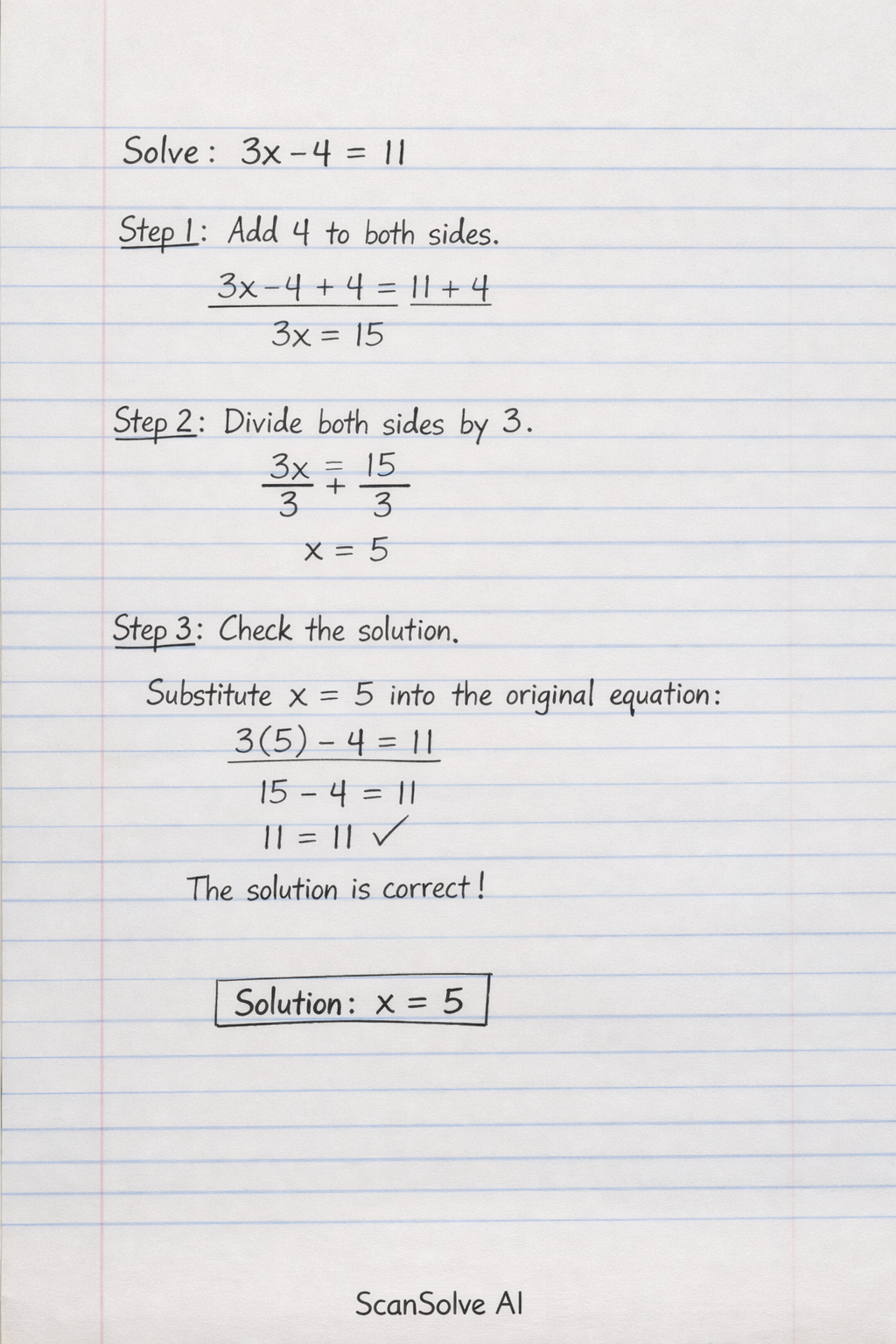 Handwritten step-by-step solution preview