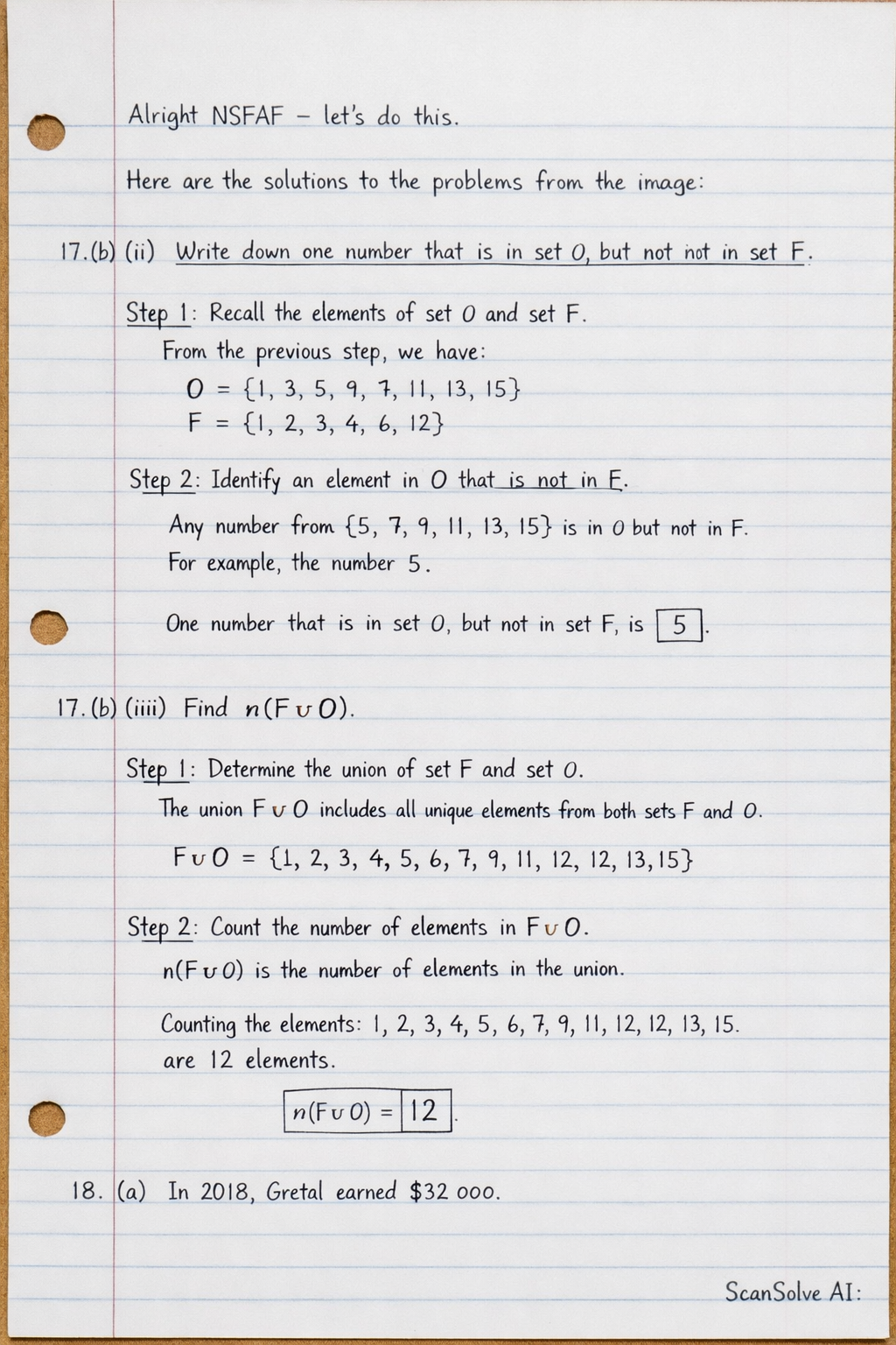 Handwritten step-by-step solution preview