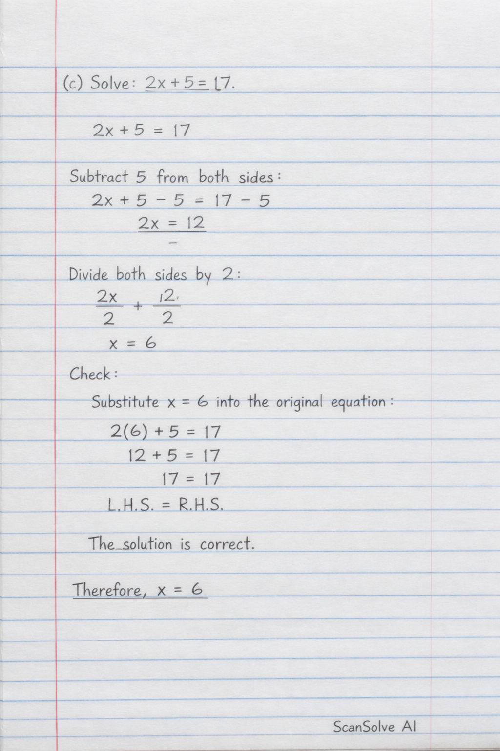 Handwritten step-by-step solution preview