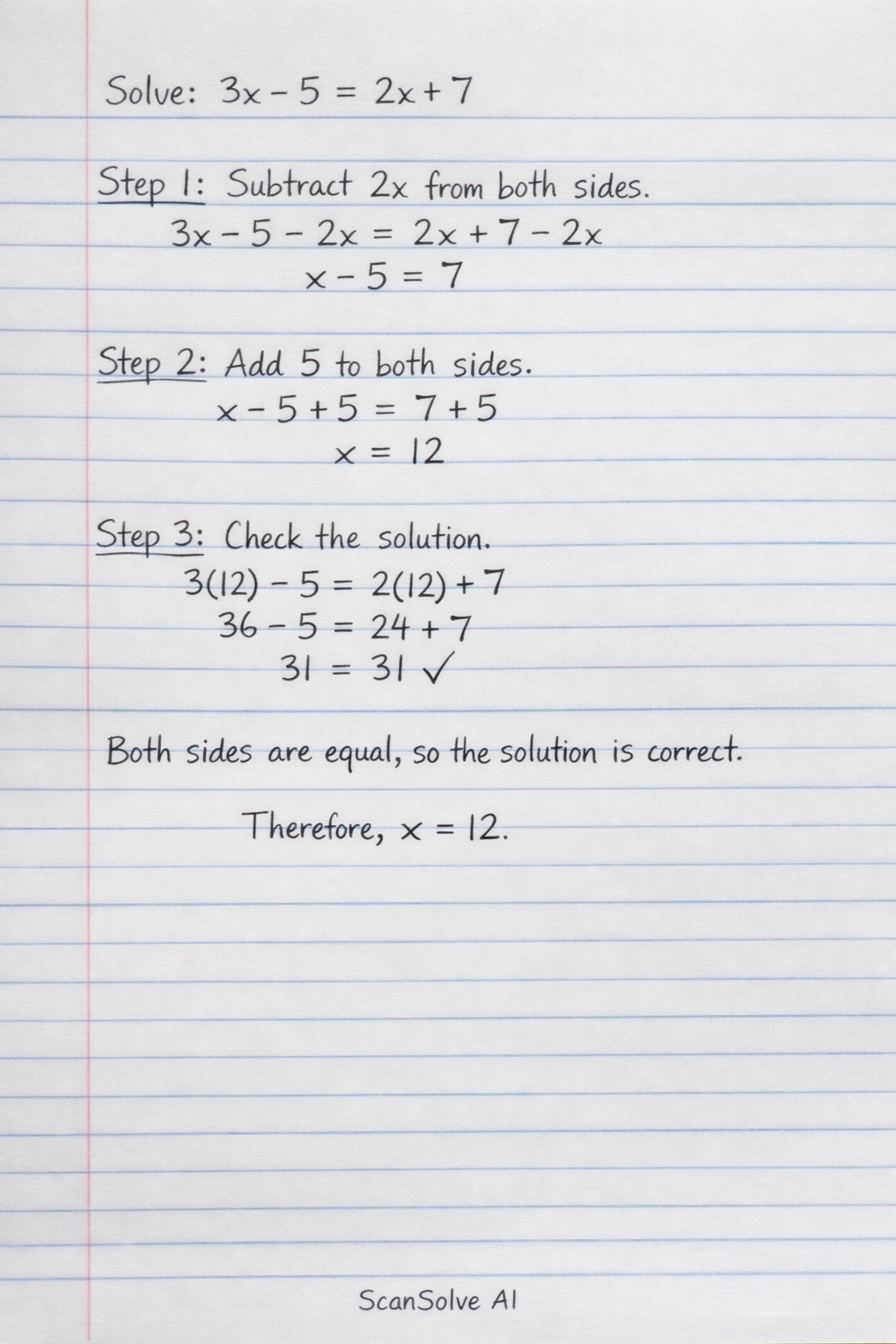 Handwritten step-by-step solution preview