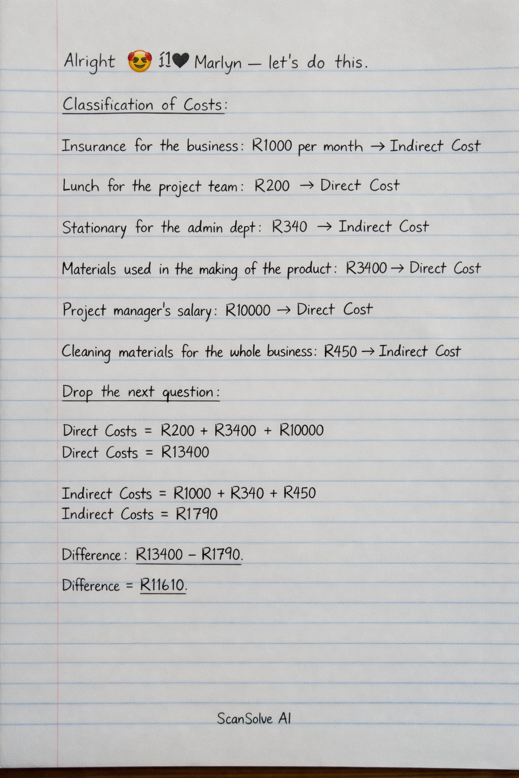 Handwritten step-by-step solution preview