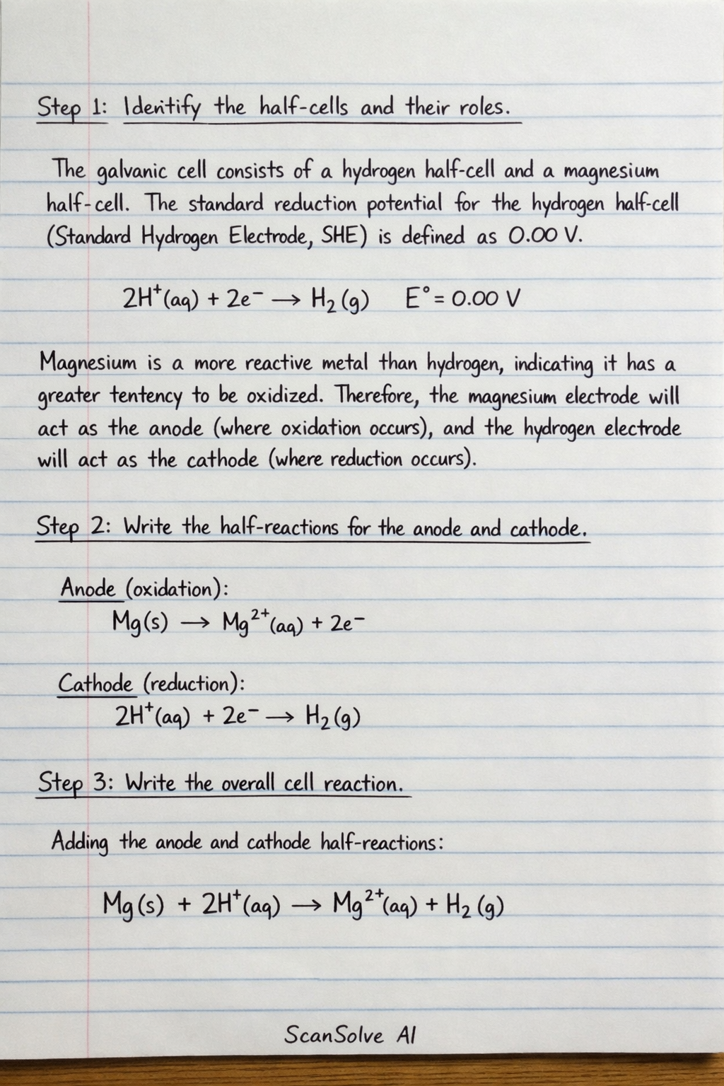 Handwritten step-by-step solution preview