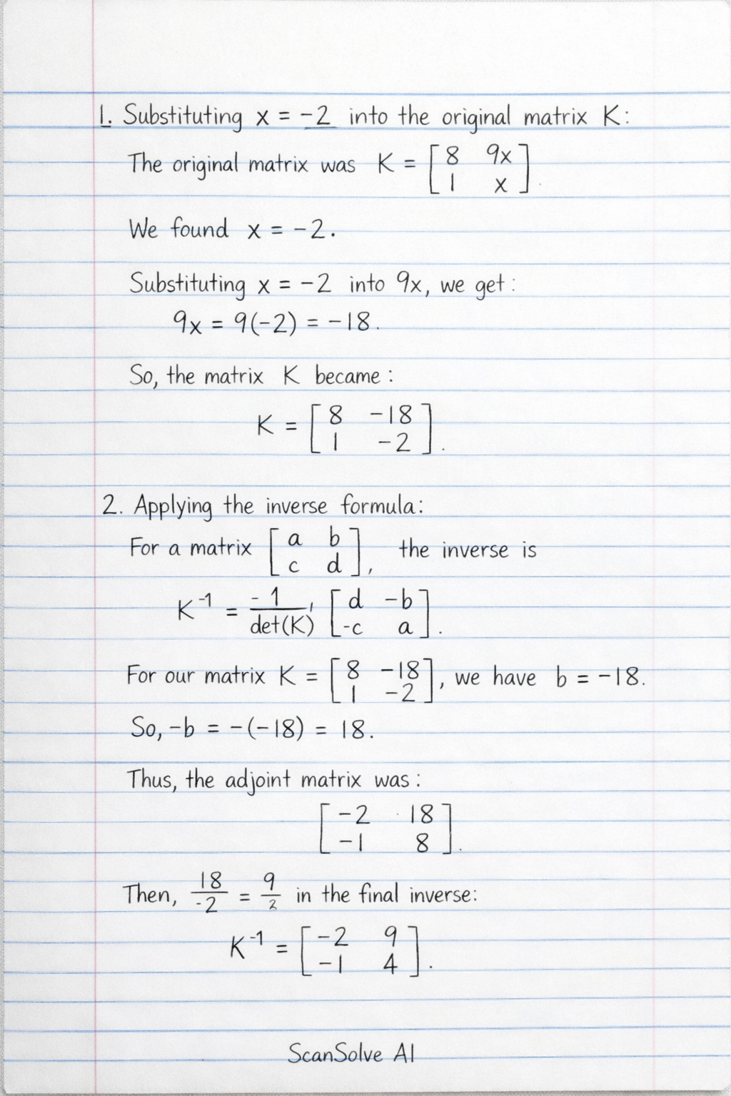 Handwritten step-by-step solution preview