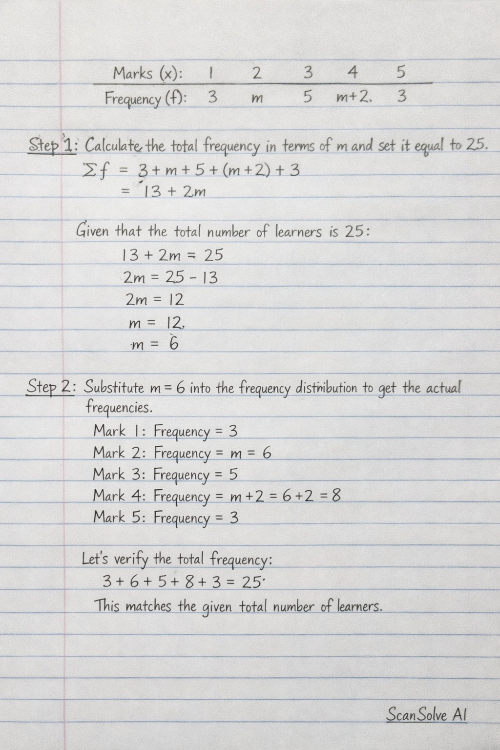 Handwritten step-by-step solution preview