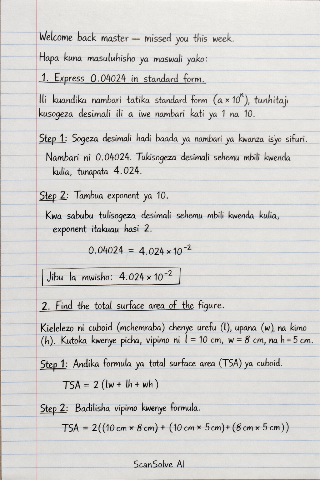 Handwritten step-by-step solution preview