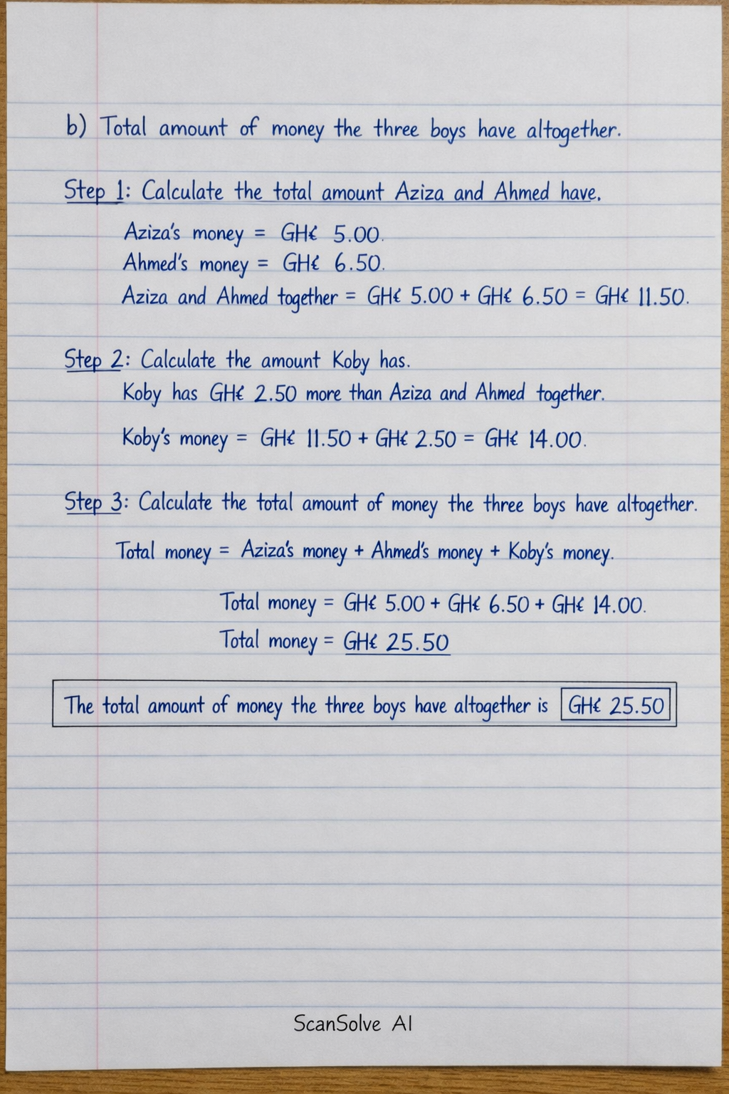 Handwritten step-by-step solution preview