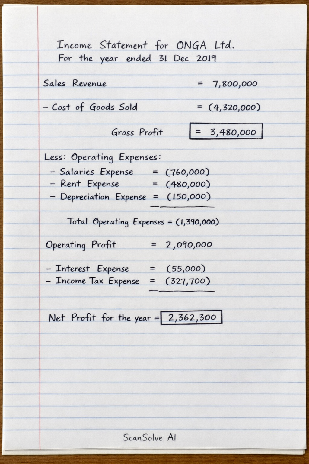 Handwritten step-by-step solution preview