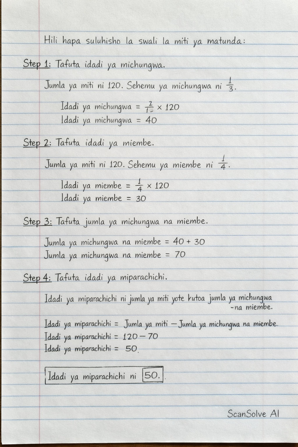 Handwritten step-by-step solution preview