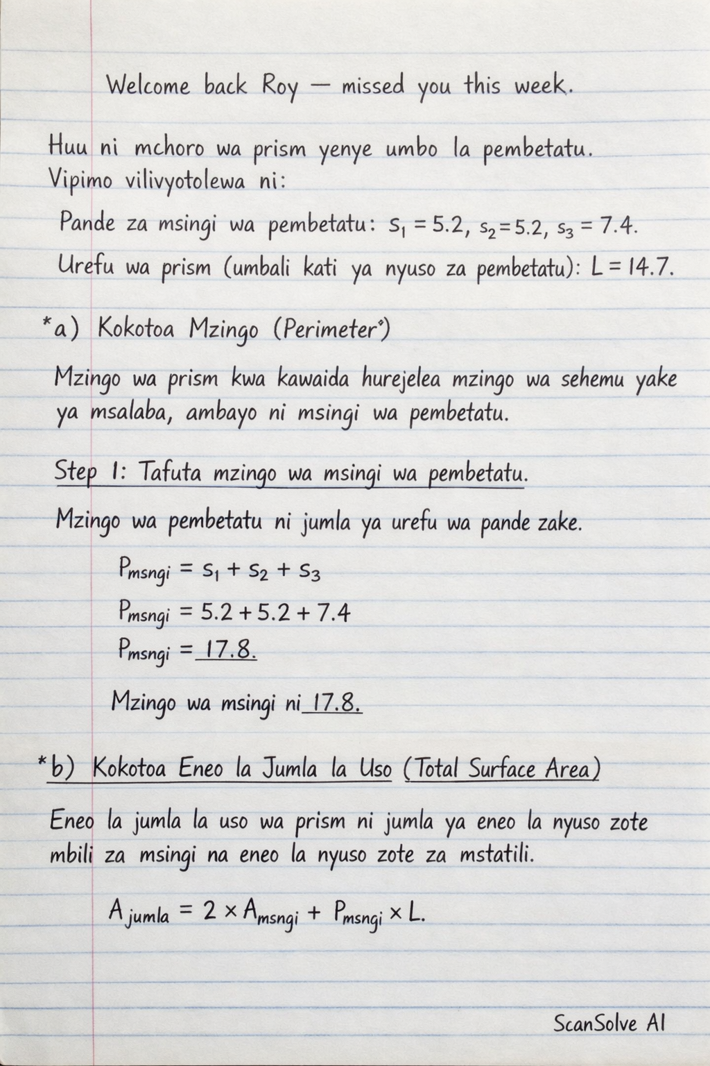 Handwritten step-by-step solution preview