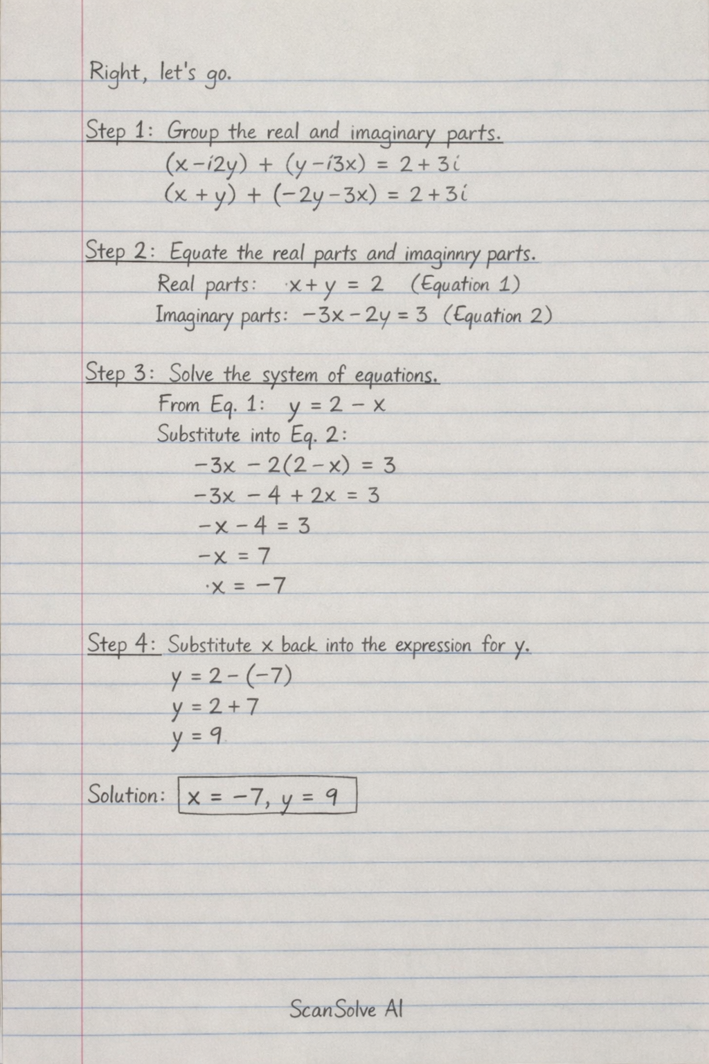 Handwritten step-by-step solution preview