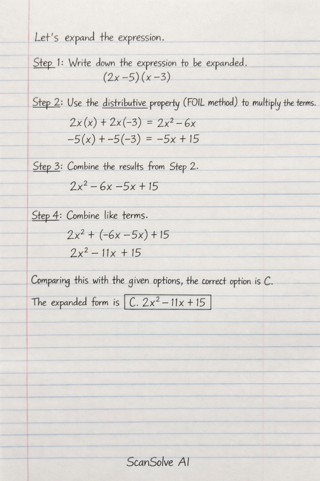 Handwritten step-by-step solution preview