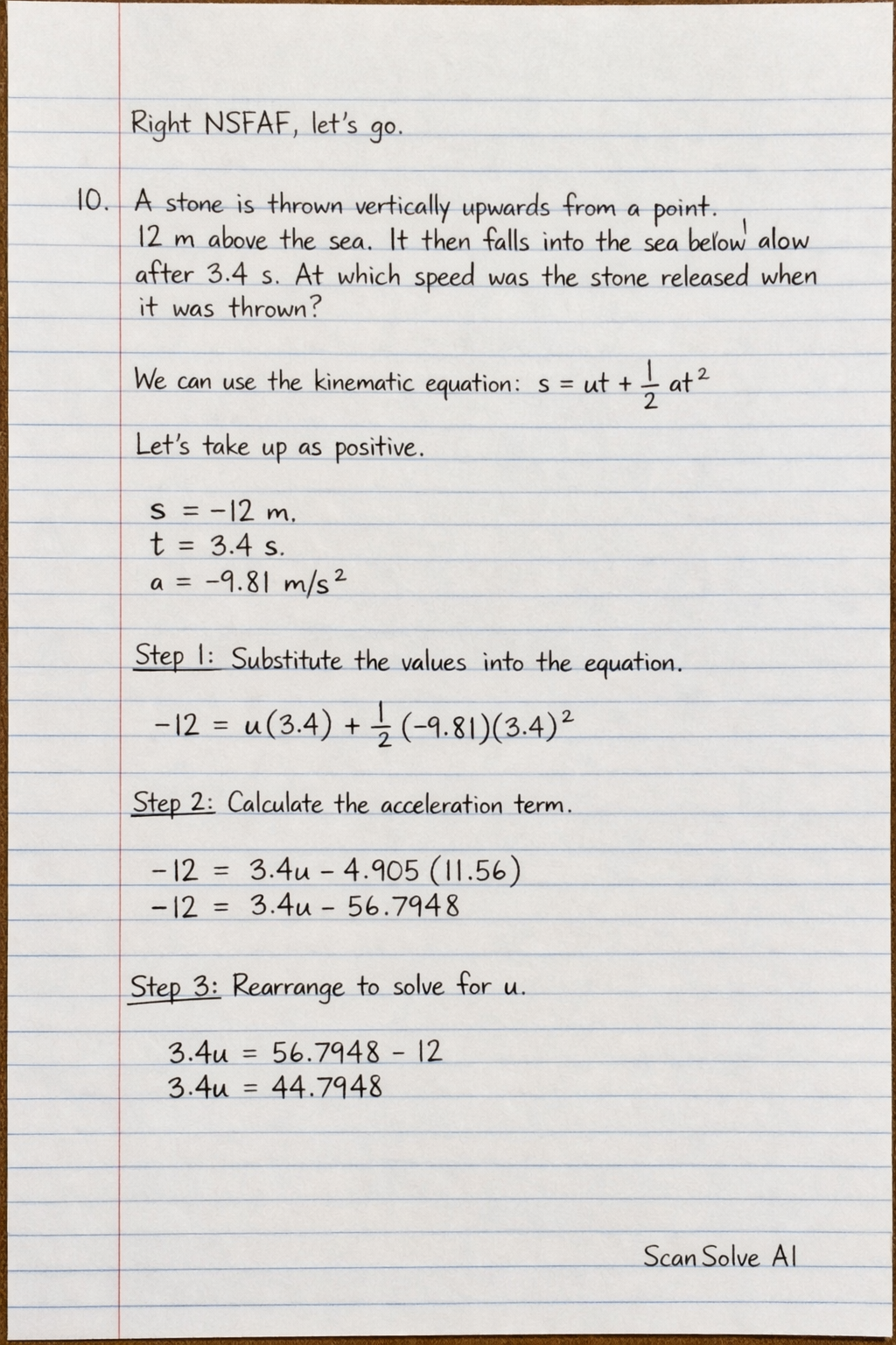 Handwritten step-by-step solution preview