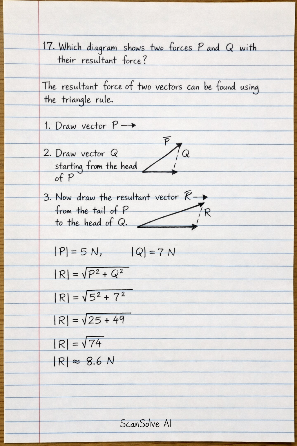 Handwritten step-by-step solution preview