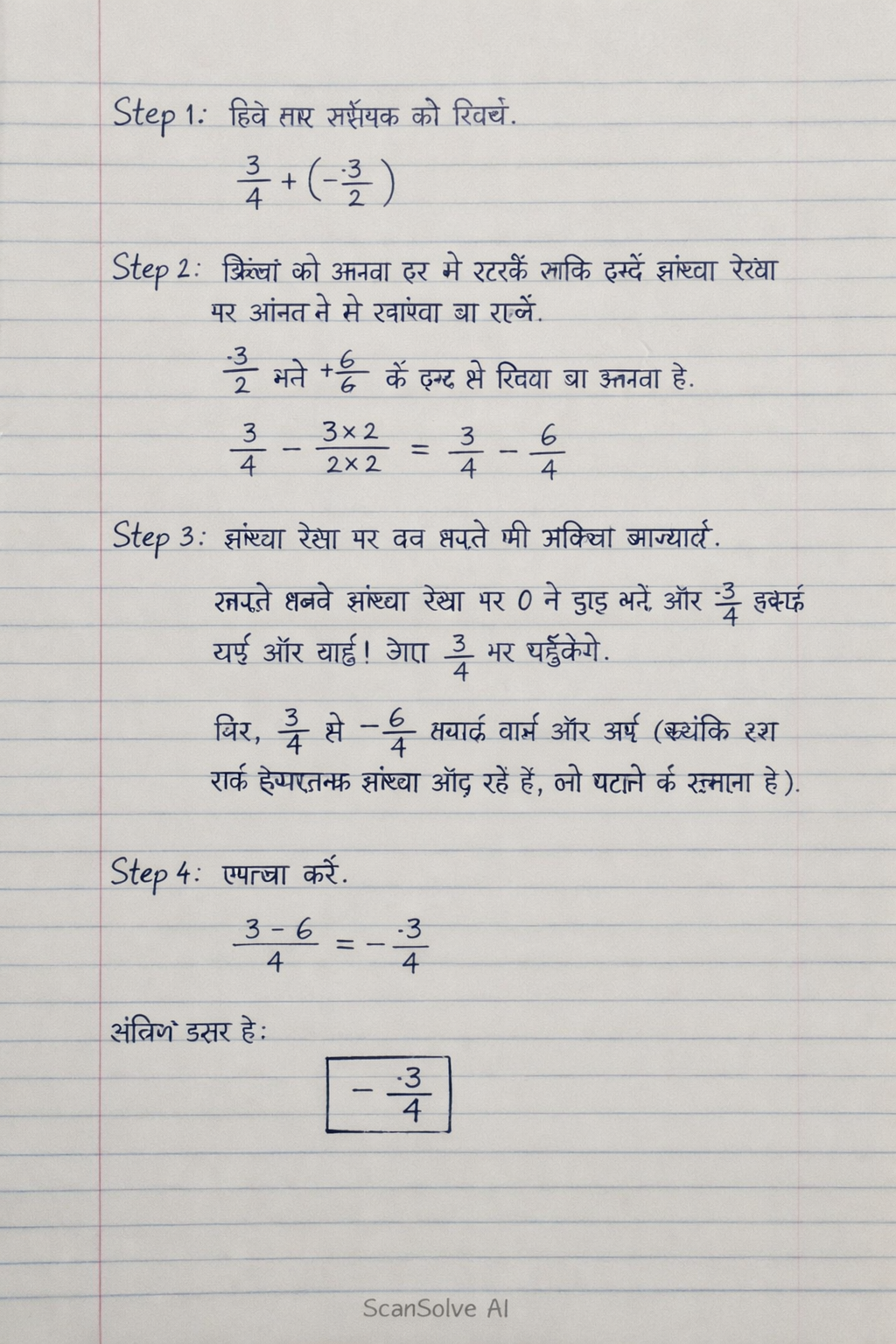 Handwritten step-by-step solution preview