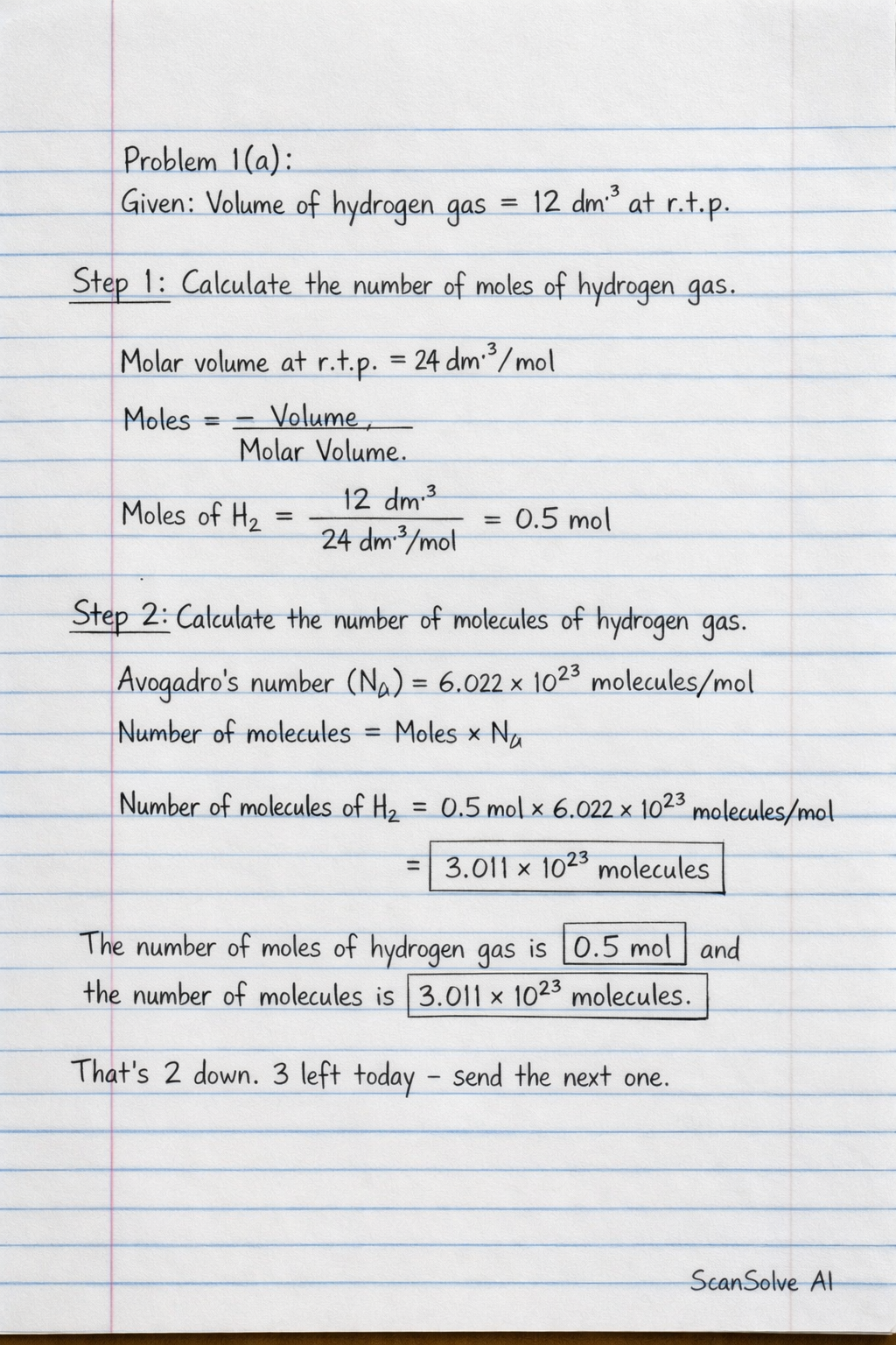 Handwritten step-by-step solution preview