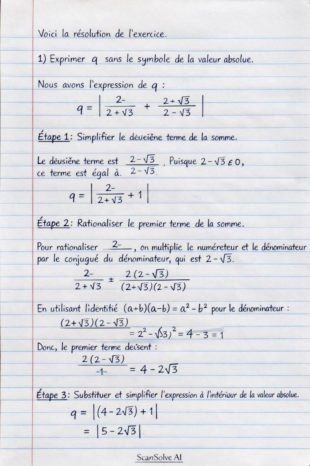 Handwritten step-by-step solution preview