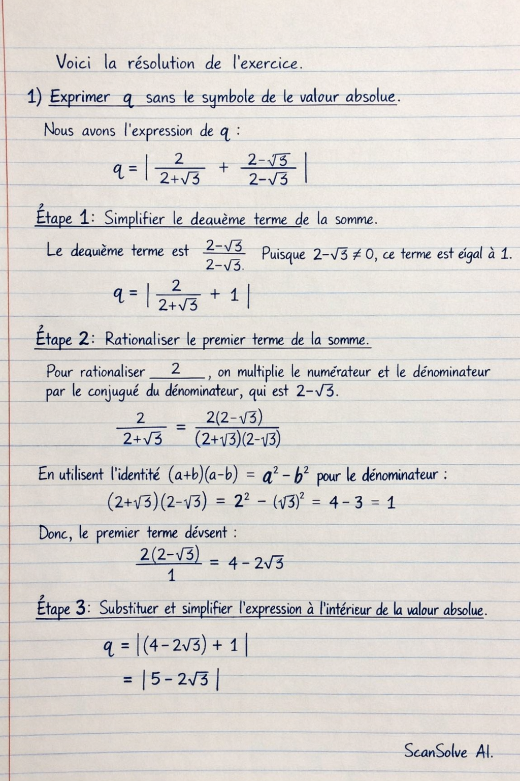 Handwritten step-by-step solution preview