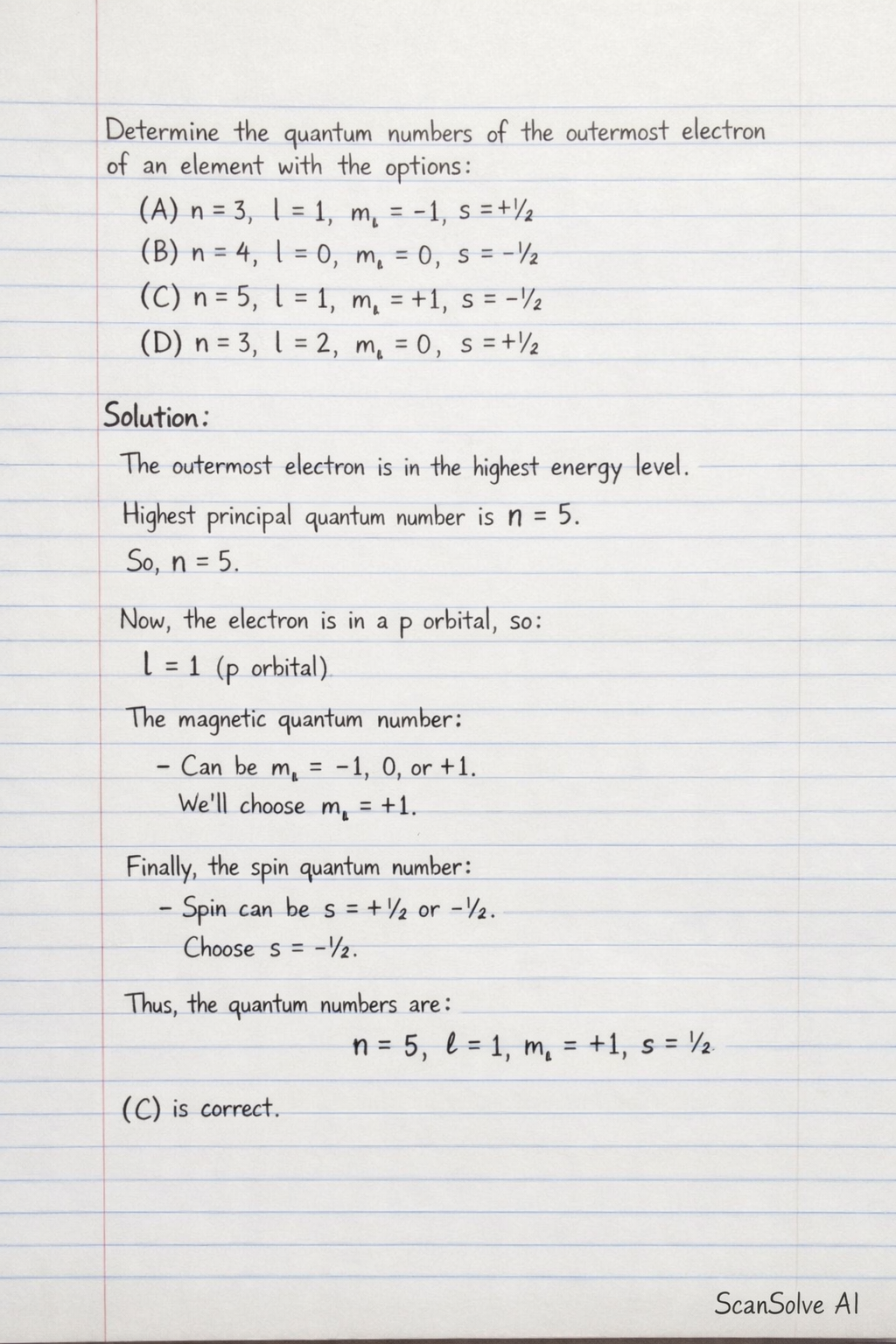 Handwritten step-by-step solution preview